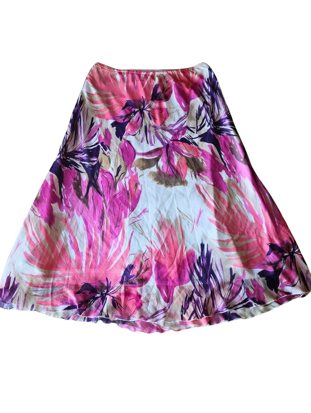 🌺Floral A-Line Midi Skirt in Pink and Purple